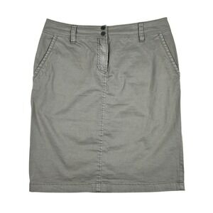 Olsen Europe Skirt Women 6‎ Pencil Tan Cotton Blend Stretch Straight Knee Length